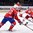 OSTRAVA, CZECH REPUBLIC - MAY 9: Norway's Mats Trygg #23 looks for a pass with pressure from Denmark's Morten Madsen #29 during preliminary round action at the 2015 IIHF Ice Hockey World Championship. (Photo by Richard Wolowicz/HHOF-IIHF Images)

